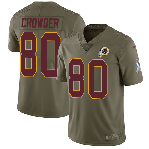 Nike Redskins #80 Jamison Crowder Olive Men's Stitched NFL Limited Salute To Service Jersey